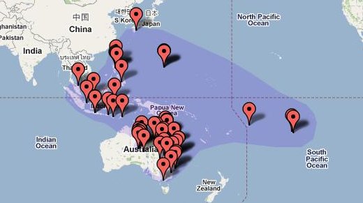 Estimated L. tagalicus distribution